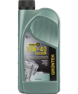 OLIO POWER-G LUBRIFICANTE MINERALE 1L 15W40 PER MOTORI DIESEL BENZINA